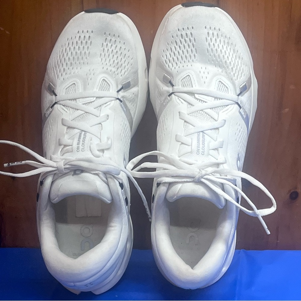 Size 9.5 - ON Cloudrunner Women’s Sneakers Running Shoes All White - Picture 8 of 12